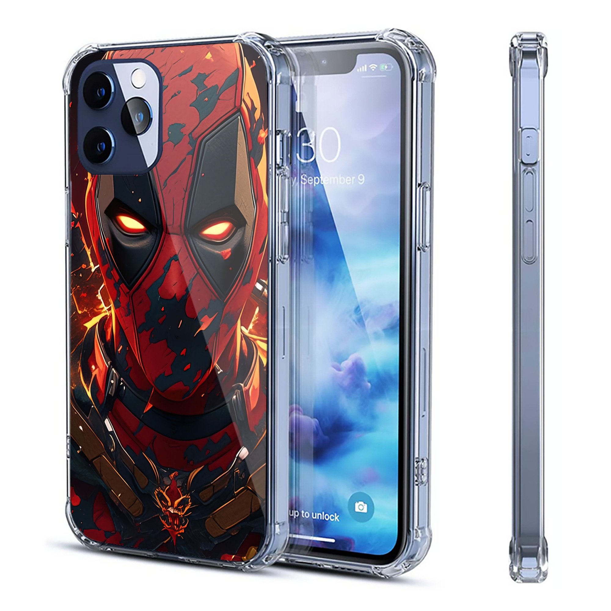 （画像用） Deadpool デッドプール 【iPhone 12シリーズ対応】透明スマホケース（クリアソフトケース）